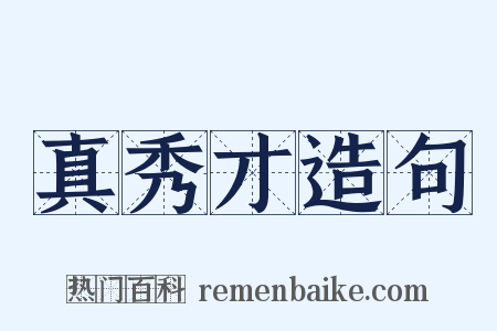 真秀才造句是什么意思的图片